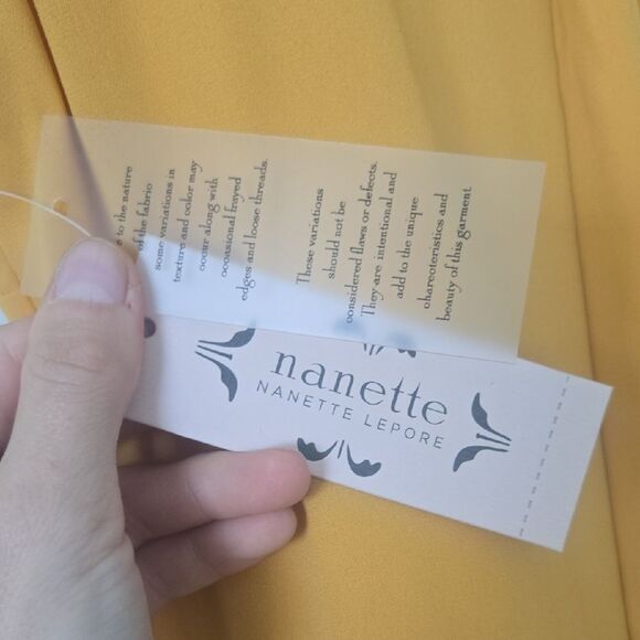 NEW Nanette Lepore Orange / Yelloq Sheath Dress with Pleated Ruffles - Picture 2 of 5